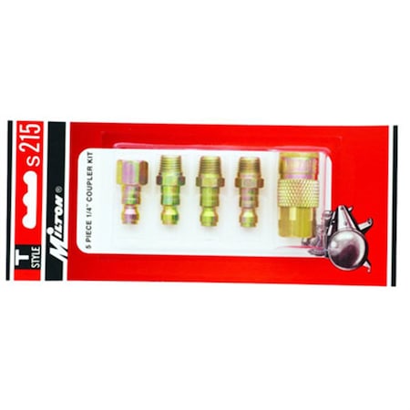 Milton 5 Piece T-Style Coupler Kit S-215